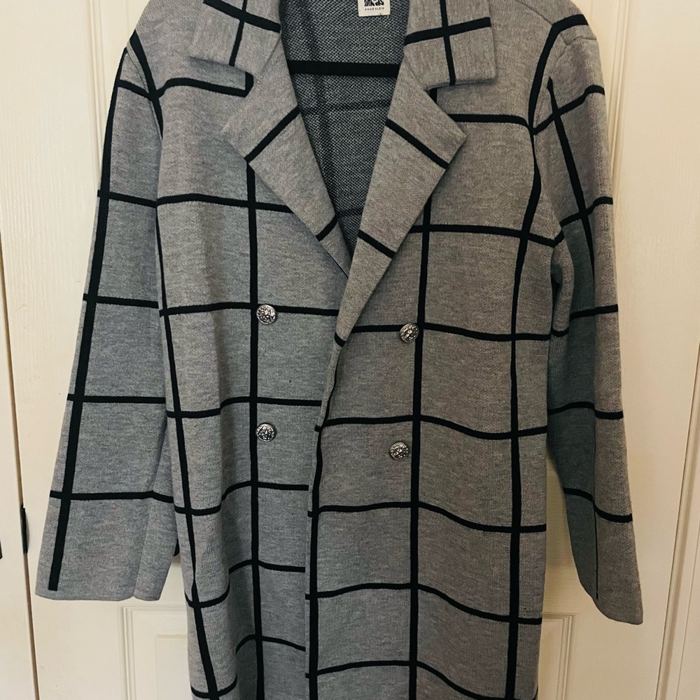 Anne Klein Jacket/Blazer Black/Grey One Size